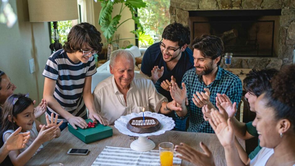 Elderly Man Birthday Party
