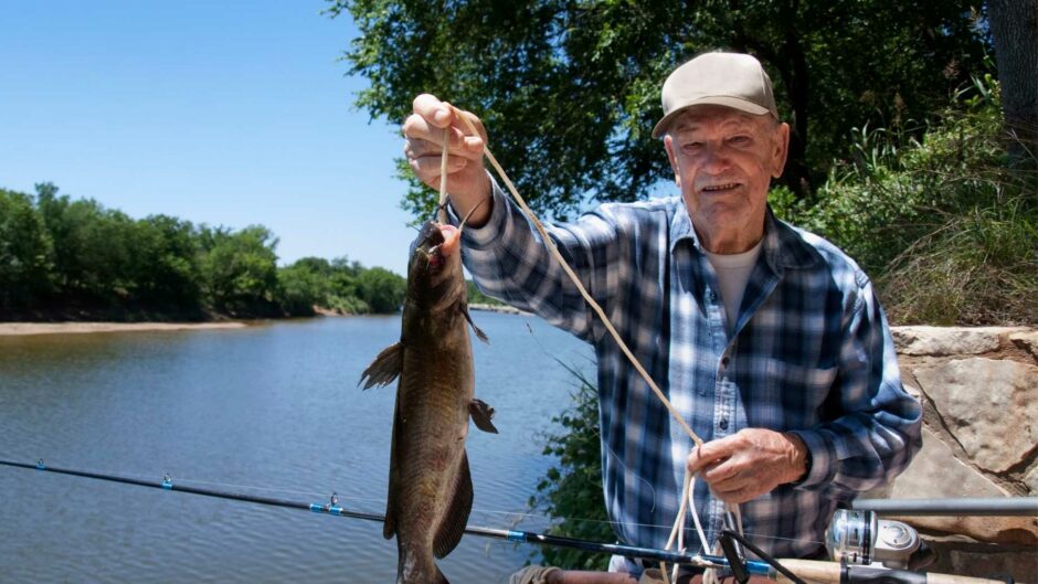 Older Man Fishing