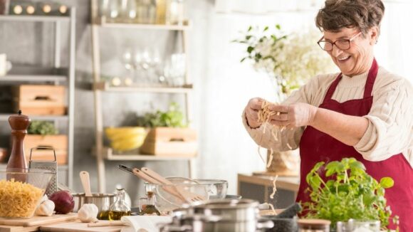 Senior Woman Cooking